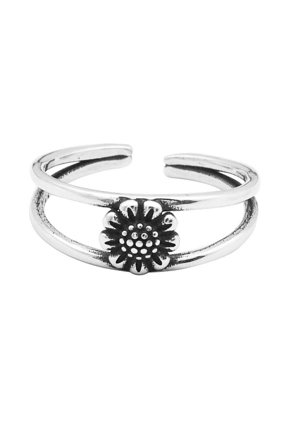 Sterling Silver Daisy Ring S925 For Women Vintage Retro Floral Jewelry Anniversary Gift For Elegant Daisy Gift