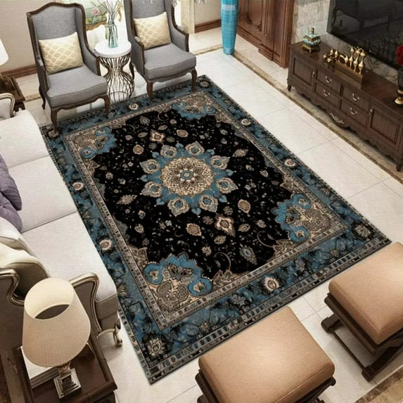 Ins Persian Retro Carpets for Living Room Luxury Home Decor Bedroom Large Area Rugs Non-slip Balcony Leisure Floor Mats Washable