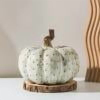 Ins Style Ceramic Pumpkin Table Decor, Pre Arranged No Maintenance Faux Plant Vase, Sturdy Shock Resistant Multipurpose Centerpiece for Living Room Wedding Hotel Halloween Indoor Display