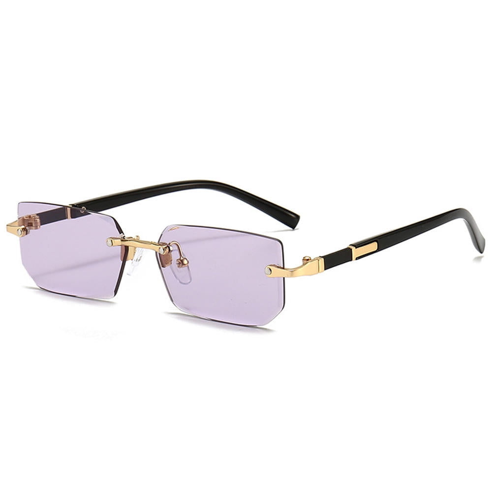 Rimless Cut-edge Square Sunglasses Men Glasses