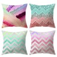 thumbnail image 1 of Ins Wind Creative Abstract Multi-Color Peach Skin Square Pillowcase Pillow Core Dust Cover Sofa Pillow Decorative Cloth Cover, 1 of 8