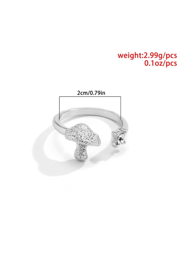 Ins Wind Metal Small Mushroom Ring Women
