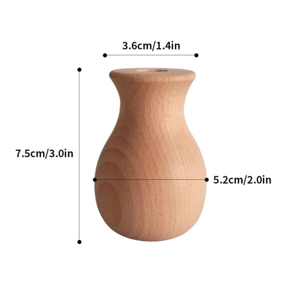 Ins Wooden Eco-Friendly Vase Flower Arrangement Bottle Desktop Vases Simple Practical Table Ornaments Home Decor