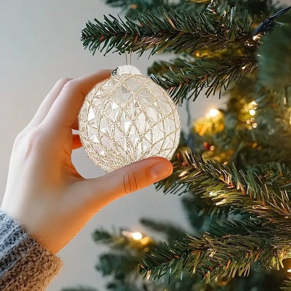 InsCrazy 12PC Christmas Balls 2.76inch/70mm Shatterproof Hanging Decorations Assorted Decorative Balls Christmas Decorations for Xmas Tree, Holiday, Wedding, Party