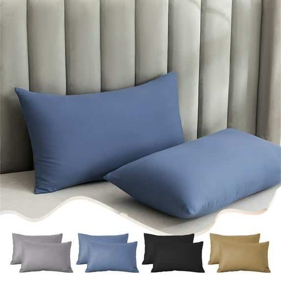 InsCrazy 2Pcs Queen Pillow Cases for Adults, Brushed Microfiber Fabric Pillowcase Soft Pillow Covers Wrinkle Stain Pillowcases 20 X 30inches