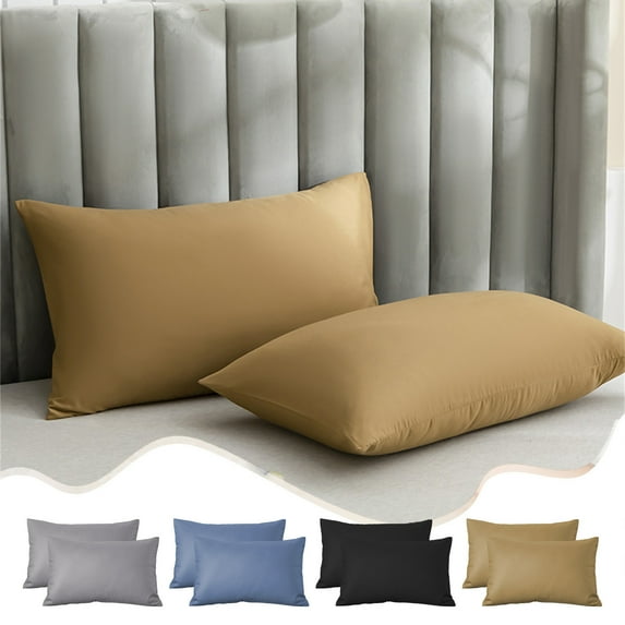 InsCrazy 2Pcs Queen Pillow Cases for Adults, Brushed Microfiber Fabric Pillowcase Soft Pillow Covers Wrinkle Stain Pillowcases 20 X 30inches