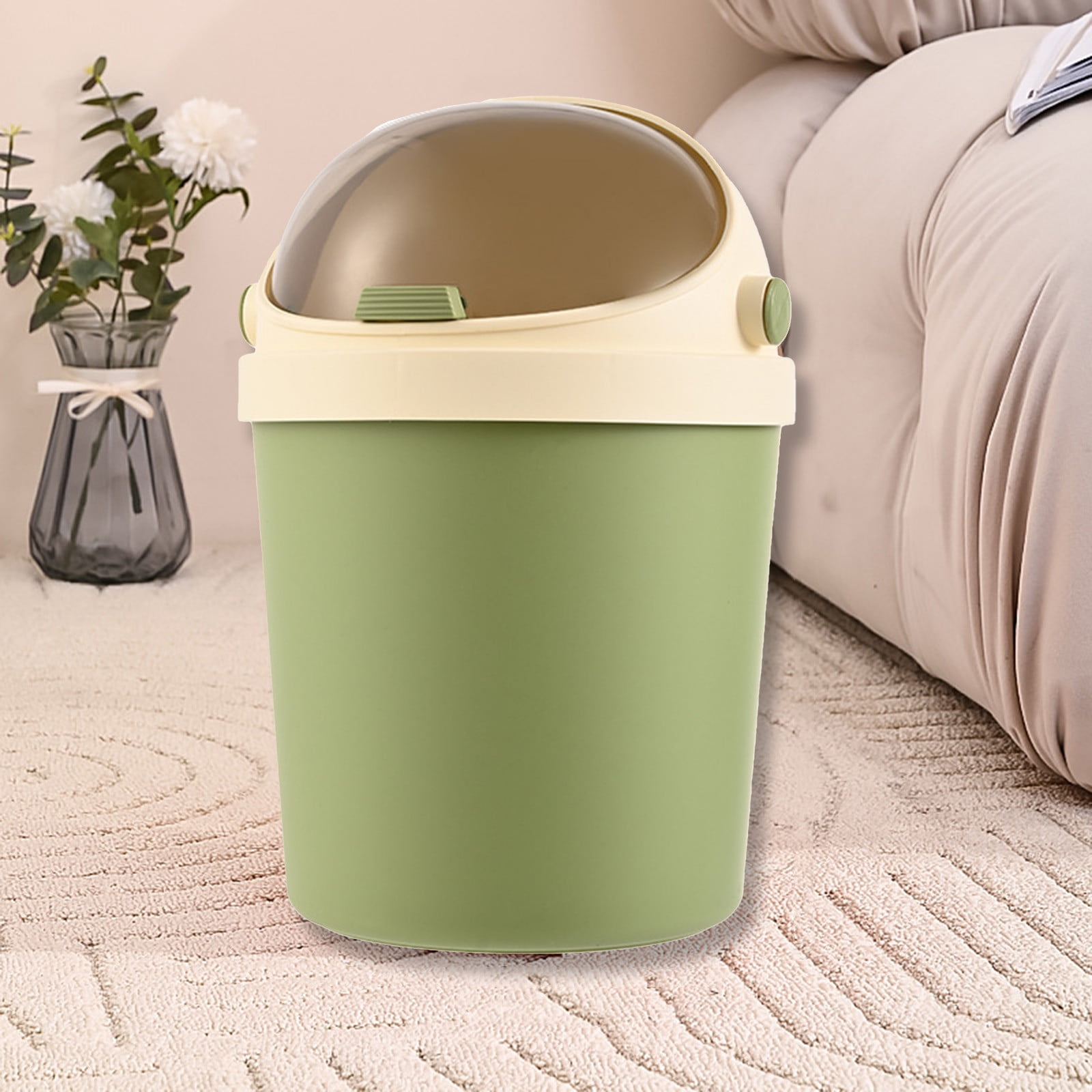 InsCrazy 3.1 Gallon Trash Can Cute Clutter Bin Student Dormitory Family ...