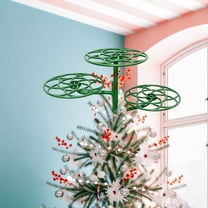 InsCrazy 3-Tier Christmas Tree Topper Holders 14.2in/36cm Adjustable Tree Topper Stand for Xmas Tree Ornaments Easy Install for Christmas Decorations Indoor