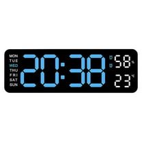 InsCrazy Alarm Clock for Bedroom, Electronic Clock Multi-functional LED Alarm Clock Temperature Jump Seconds Display Countdown Bedside Clock