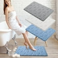 thumbnail image 1 of InsCrazy Bathroom Rugs Absorbent Bathroom Floor Mat with Slow Cotton Solid Color Bottom Toilet Floor Mat with Fleece Water Absorbing and Slip Pad Bath Decor 17" x 24", 1 of 7
