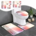 thumbnail image 1 of InsCrazy Bathroom Rugs Sets 3 Piece Bathroom Super Absorbent Floor Mat Three Piece Bathroom Non-slip Mat U-shaped Floor Mat Toilet Seat Mat Bath Decor, 1 of 7