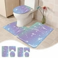 thumbnail image 1 of InsCrazy Bathroom Rugs Sets 3 Piece Bathroom Super Absorbent Floor Mat Three Piece Bathroom Non-slip Mat U-shaped Floor Mat Toilet Seat Mat Bath Decor, 1 of 7