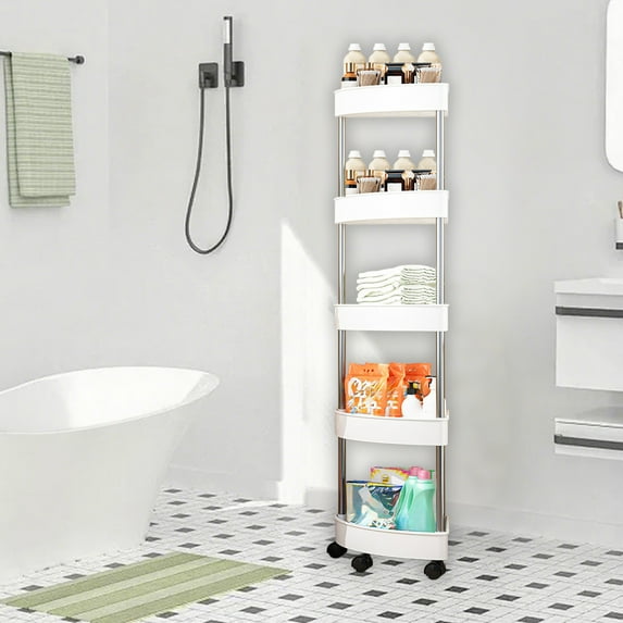 InsCrazy Bathroom Storage Organization Bathroom Corner Storage Shelf Organizer With Detachable 4 for Office, Living Room, Kitchen