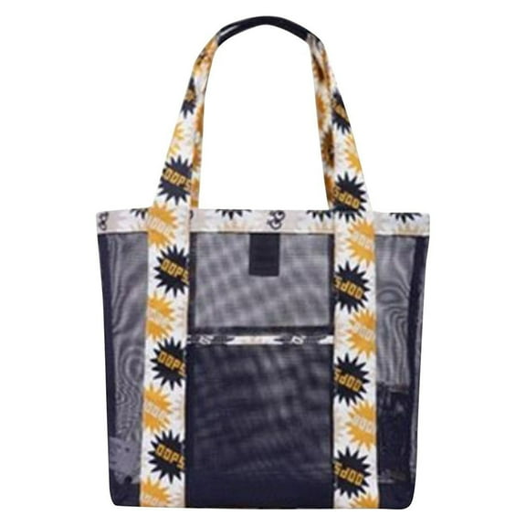 InsCrazy Beach Bag Tote Bag for Women Outdoor Travel Storage Bag Beach Net Bag One-shoulder Large-capacity Beach Bag Large Waterproof Sandproof