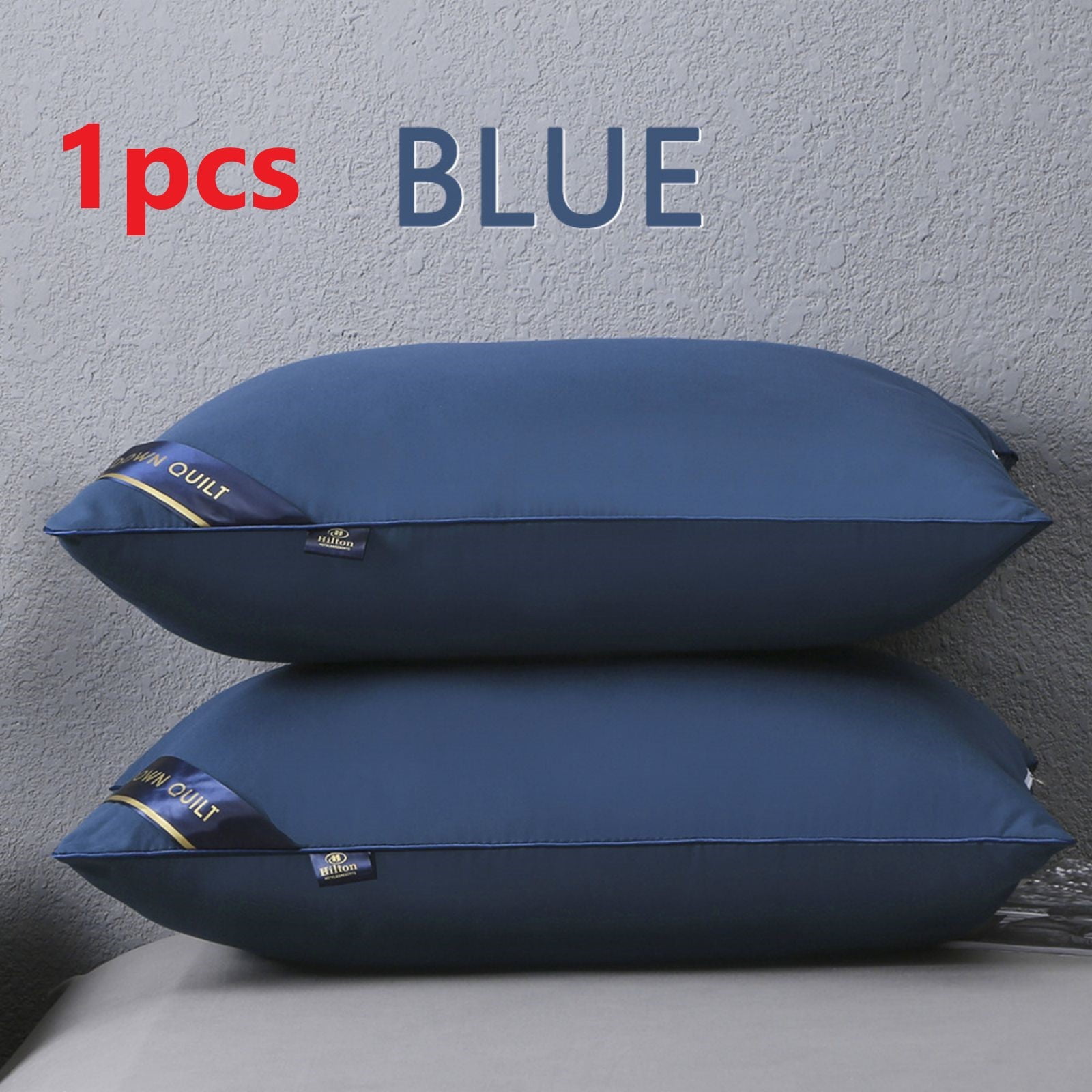 InsCrazy Bedding Pillows Four Color Options Silk Down Filling Neck