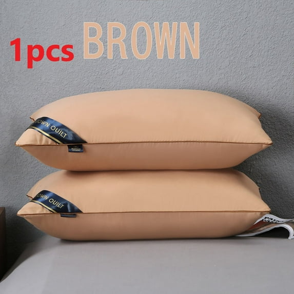 InsCrazy Bedding Pillows Four Color Options Silk Down Filling Neck Protection Health Pillow Comfortable Sleep Aid Care Cervical Spine Health Bedroom Decor Summer Savings