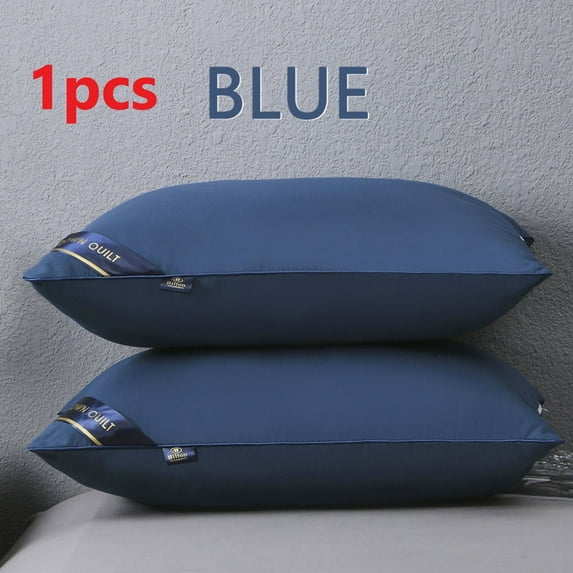 InsCrazy Bedding Pillows Four Color Options Silk Down Filling Neck Protection Health Pillow Comfortable Sleep Aid Care Cervical Spine Health Bedroom Decor Summer Savings