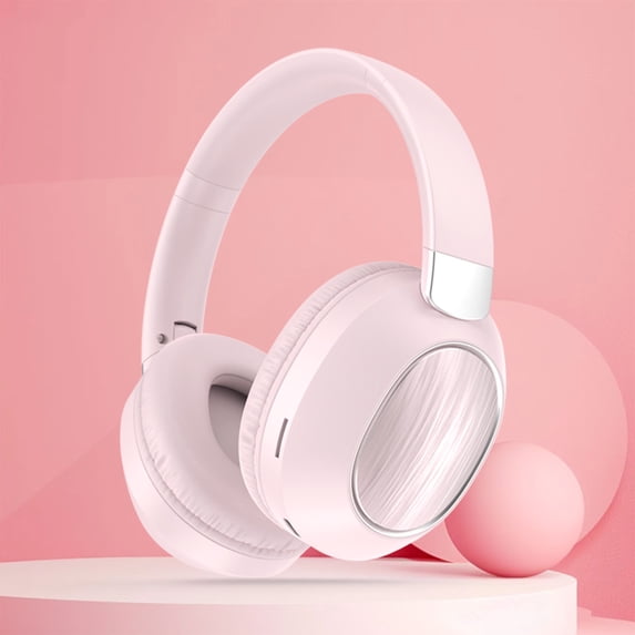InsCrazy Bluetooth Headphones, Head Mounted Wired and Wireless Double Mode Foldable Soft Headband Low Latency Noise Cancelling Earbuds