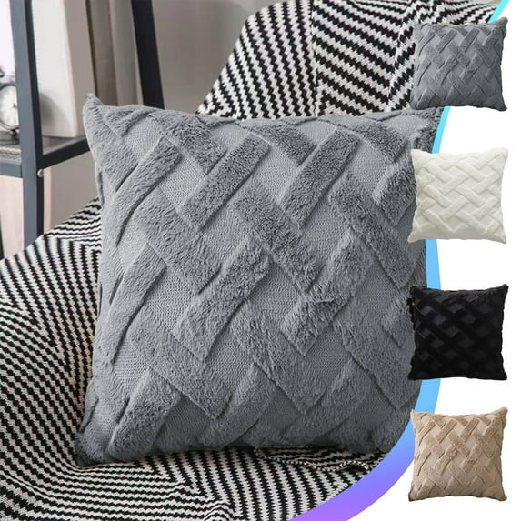 InsCrazy Boho Decorative Throw Pillow Covers 16x16 Inch for Living Room Bedroom Sofa Bed Soft Pillow Covers Home Decoration