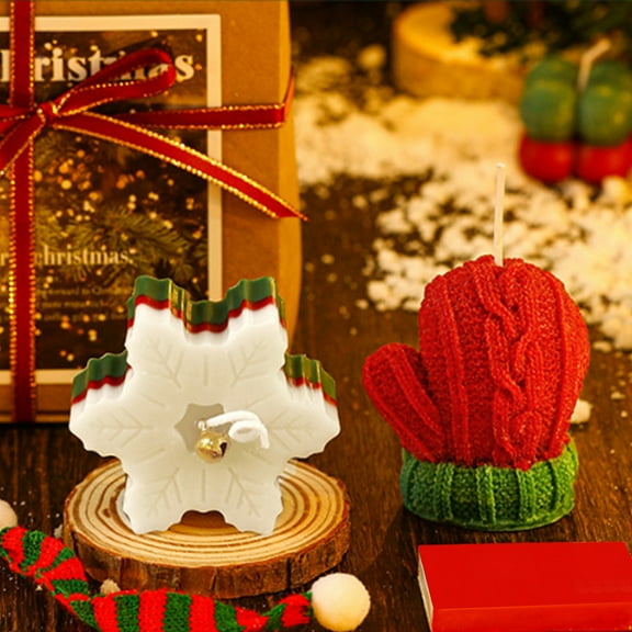 InsCrazy Candles, Christmas Candles Christmas Scented Candle Gift Box Christmas Tree Gingerbread Man Modeling Scented Candle Companion Gift Christmas Gifts for Women