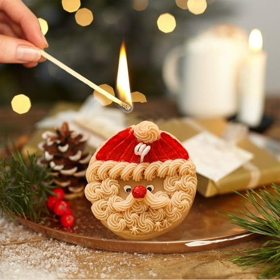InsCrazy Candles, Christmas Candles Christmas Tone Cute Small Gifts Wholesale Aromatherapy Candles Companion Gift Santa Claus Cake Candles Christmas Gifts for Women
