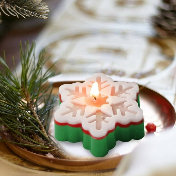 InsCrazy Candles, Christmas Candles Winter Snowflake Aroma Candle Ambiance Sensation Snowflake Wholesale Christmas Modeling Small Gift Christmas Candle Christmas Gifts for Women