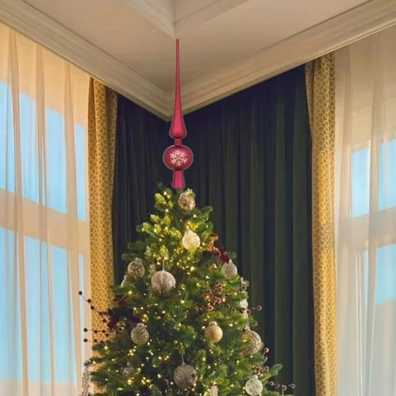 InsCrazy Christmas Finial Tree Topper 11.8in/30cm Vintage Finial Tree Topper Ornament Christmas Decorations Indoor