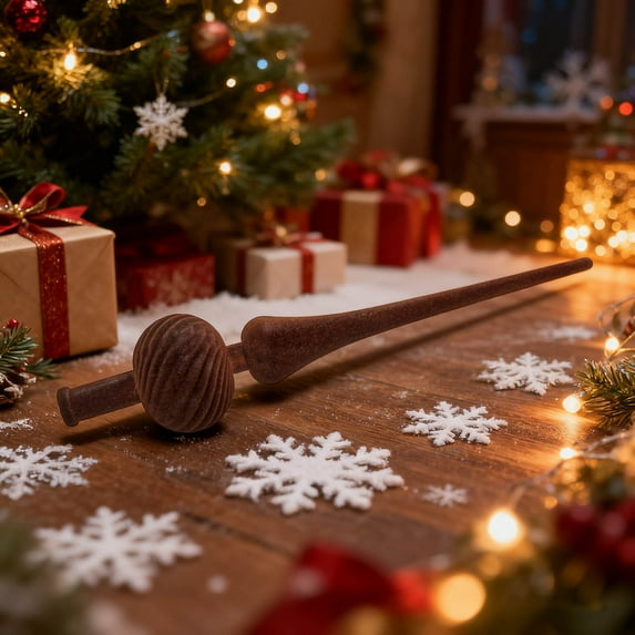 InsCrazy Christmas Finial Tree Topper 11in/28cm Velvet Christmas Tree Top Decorations Indoor for Holiday Winter Christmas Party