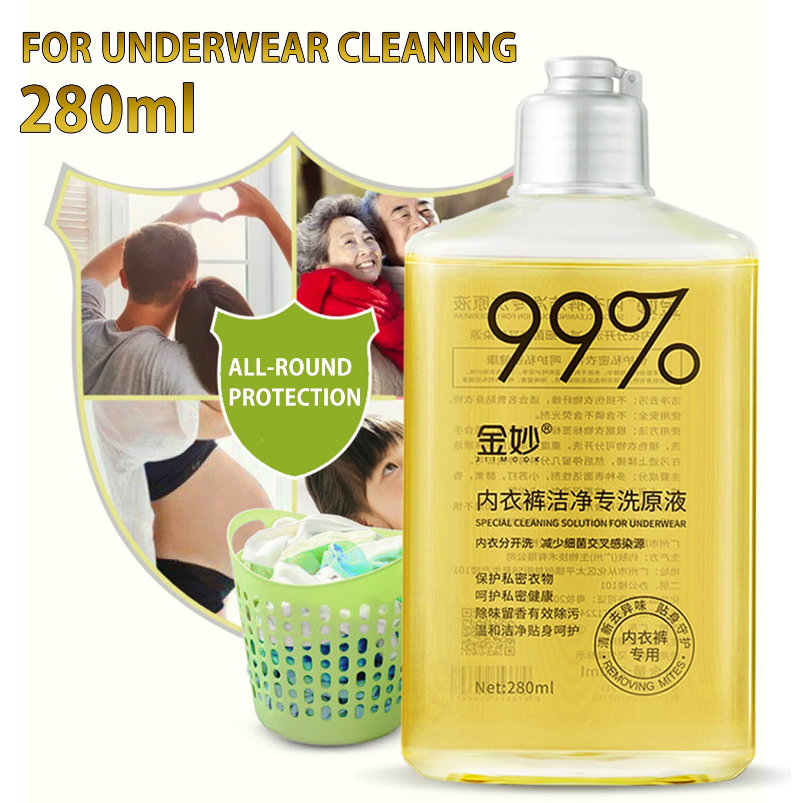 InsCrazy Cleaners Underwear Cleaning Special Detergent Stains Deodorant