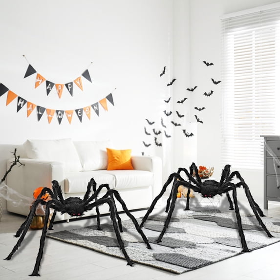 InsCrazy Clearance under 10 Halloween Decorations Spider Halloween Party Decoration Haunted House Prop Indoor Outdoor Black Spider Halloween Spider