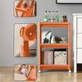 thumbnail image 1 of InsCrazy Closet Organizer Slim Rolling Storage Cart Three Layer Narrow Type for Kitchen, 1 of 6