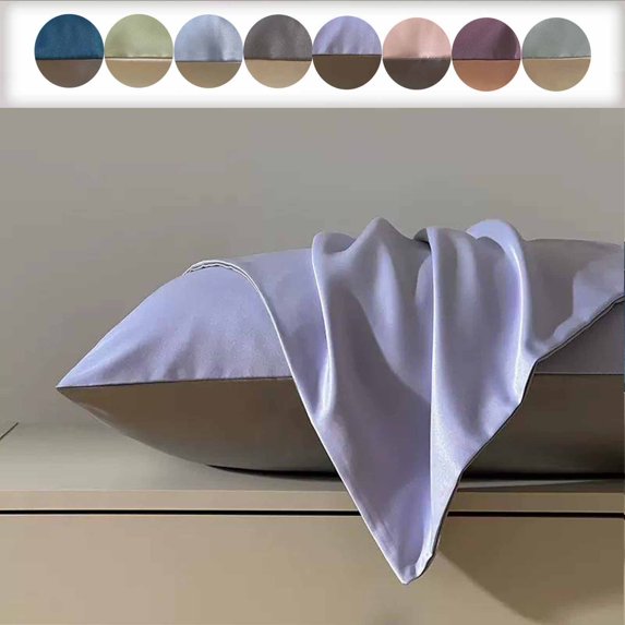 InsCrazy Cooling Silk Pillowcases - Standard Pillowcase 2 Pack - Breathable Skin-Friendly Pillow Case for Hot Sleepers, Pillow Cover 20 X 30"