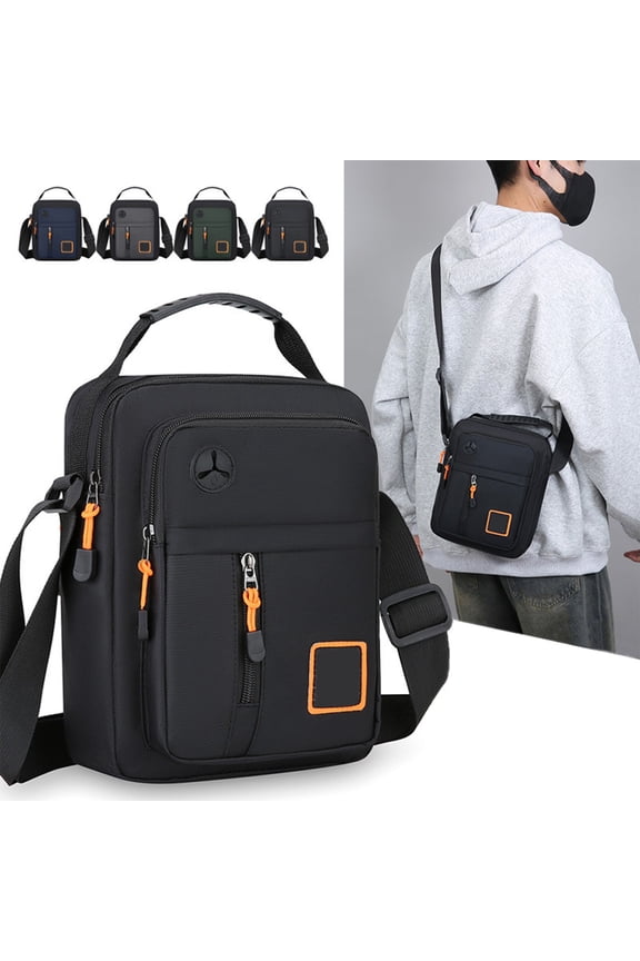 Crossbody Bags for Men Leisure Crossbody Bag Multifunctional Large Capacity Classified Storage Shoulder Bag Thickened Fabric Handbag for Travel Outdoor Sports