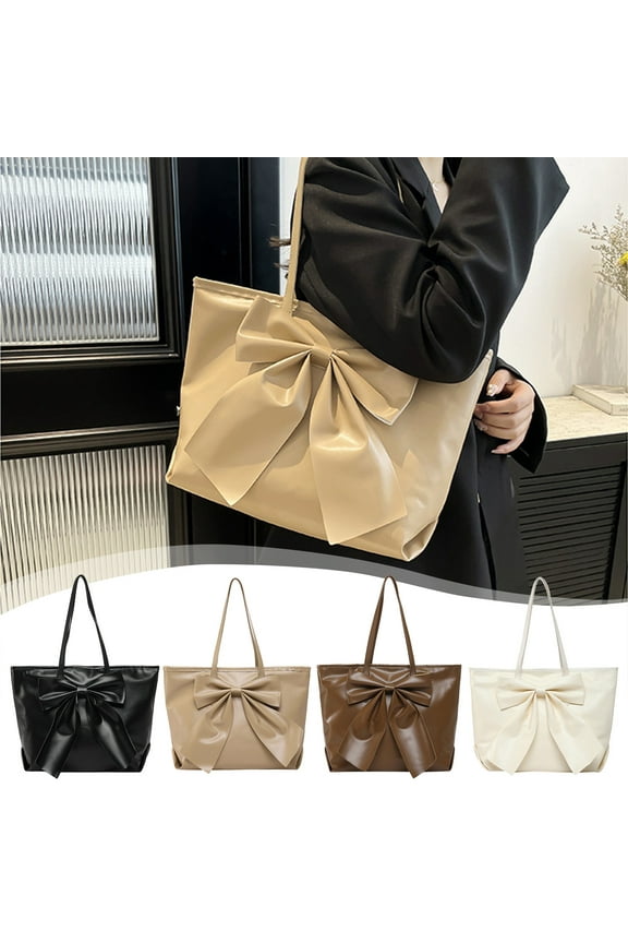 Crossbody Bags for Women Big Bow Bag New Handbag Large Capacity Shoulder Bag Advanced Texture Retro Tote Bag Combining Practicality and for Travel Outdoor Sports