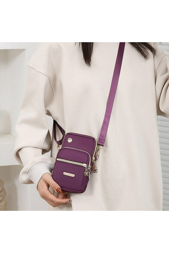 Crossbody Purses and Handbag for Women, Shoulder Handbag with Multi Pockets, Leather Crossbody Handbag with Long Strap for Travel Hiking Outdoor