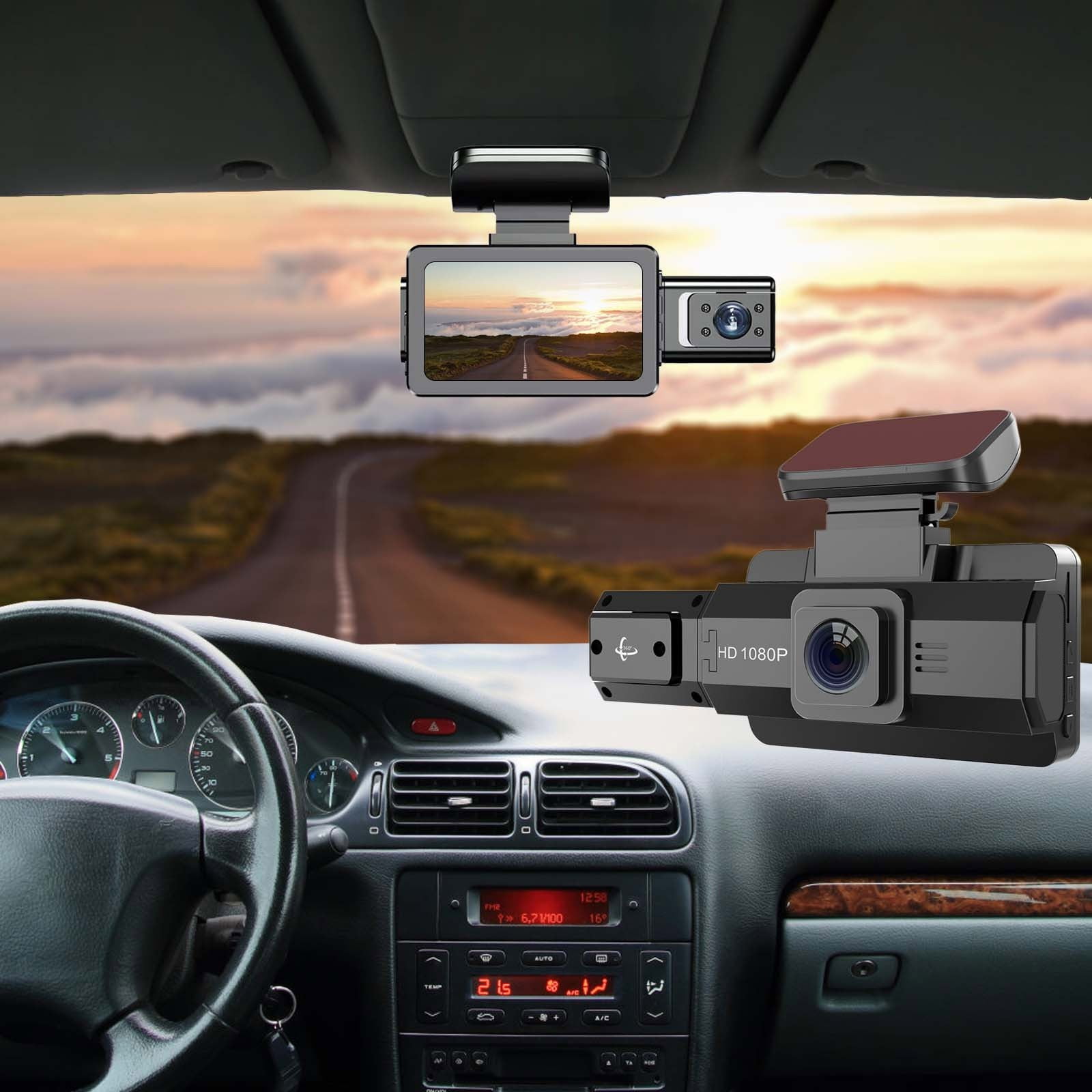 InsCrazy Dash Cam 1080P Highdefinition Front and Interior Recording