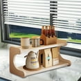 thumbnail image 1 of InsCrazy Desk Organizer Wooden Mug Rack Countertop Coffee Cup Rack Mug for Living Room, Bedroom, Office, Home Workshop, 1 of 6