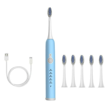 InsCrazy Electric Toothbrush Electric Toothbrush With 6 Brush Heads 5 Cleaning Modes Upgraded Electric Toothbrush Longer Life Summer Savings