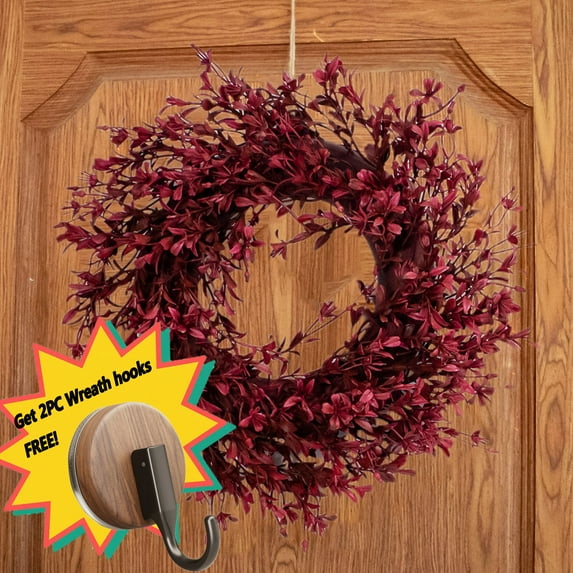 InsCrazy Fall Wreath, Halloween Hanging Door Wreaths Holiday Decorations Plastic Small Flowers Window PropsHome Decor Window Wall Hangings Beautifully Styled