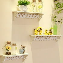 InsCrazy Floating Shelf 3 Pcs No Punching Required Wall Shelves Set for Living Room, Bedroom, Office, Home Workshop