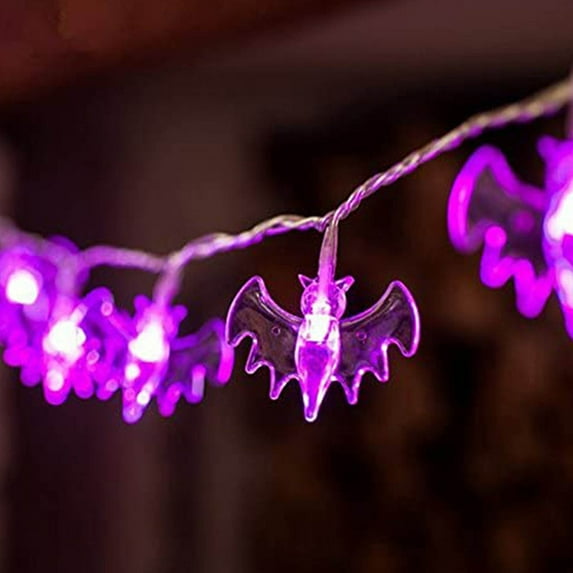 InsCrazy Halloween Lights, Halloween Lights 2M 10 LED Battery Operated String Lights Cute for Window Indoor Outdoor Decor Halloween Party Decorations