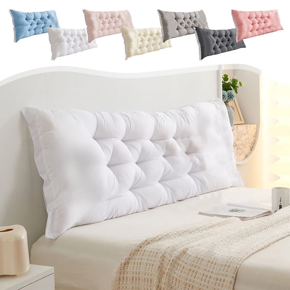 InsCrazy Headboard Pillow for Bed, Full Size Bedside Cushion for Bedroom, Soft Seat Cushion for Bed Chair Seat Sofa and Couch 48inches