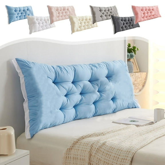 InsCrazy Headboard Pillow for Bed, Full Size Bedside Cushion for Bedroom, Soft Seat Cushion for Bed Chair Seat Sofa and Couch 48inches