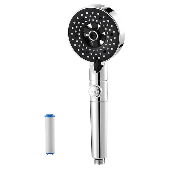 InsCrazy High Pressure Shower Head with Handheld, Pressurized Shower Head Shower Bar Bath Faucet Water Heater Set Rain Out Water Volume Showerhead