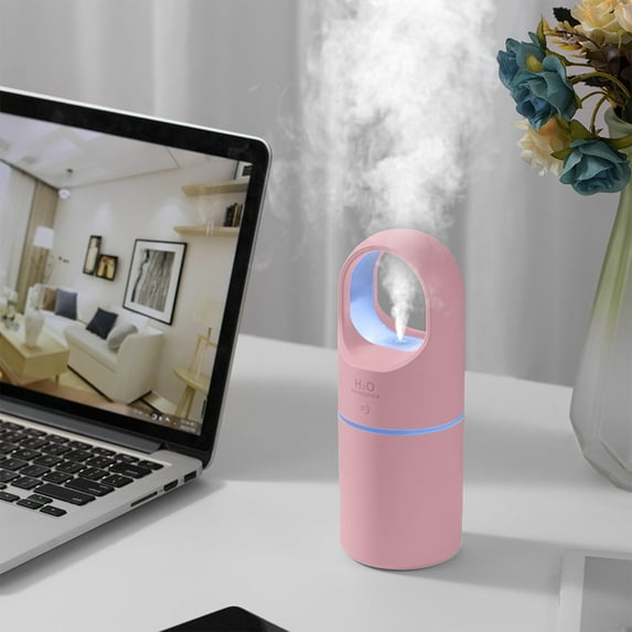 InsCrazy Humidifiers for Bedroom, USB Humidifier with Colorful Ambient Lighting Quiet Cool Mist Humidifier for Bedroom and Office Plants Easy to Clean