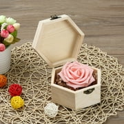 InsCrazy Jewelry Organizer Portable Hexagonal Shaped Wooden Storage Box Jewelry Box Wedding Gift Box