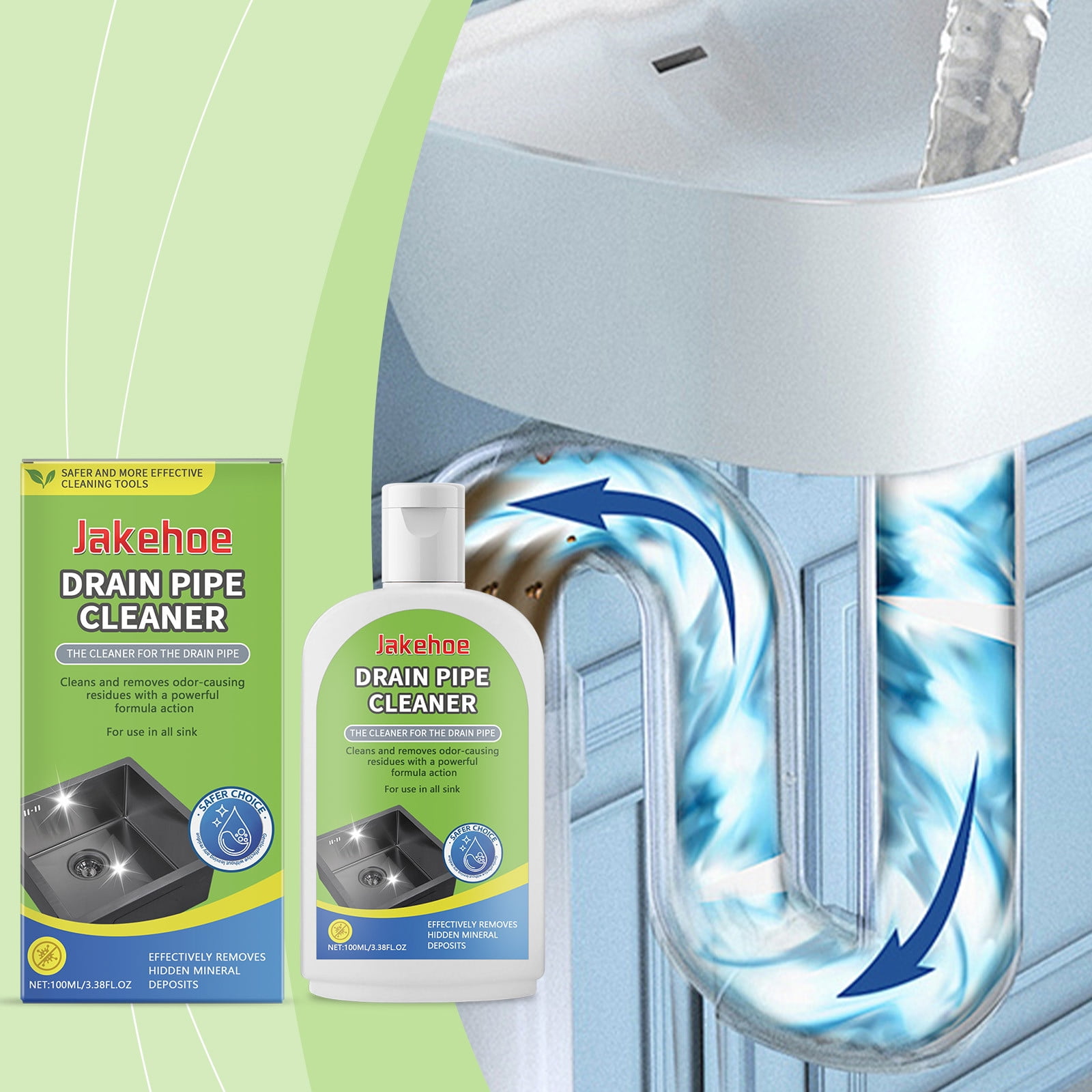 InsCrazy Kitchen Cleaner, Pipe Cleaner Sink Kitchen Toilet Pipe Quickly ...