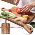 thumbnail image 1 of InsCrazy Kitchen Cutting Board 15" X 8" Wooden Circular and Handle for Meat Cheese Boards Vegetables Bread - Decorative Wooden Service Boards for Kitchen, Cooking and Camping on Clearance, 1 of 6