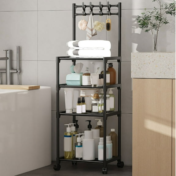 InsCrazy Kitchen Storage Organization Kitchen Shelf Layer Put Pot Household Floor Storage for Kitchen