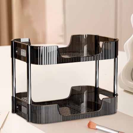 InsCrazy Kitchen Storage Organization for Office, Living Room, Kitchen, Bathroom, Dorm, Plastic Transparent Cosmetics Organizer Bathroom Vanity Cutis Care